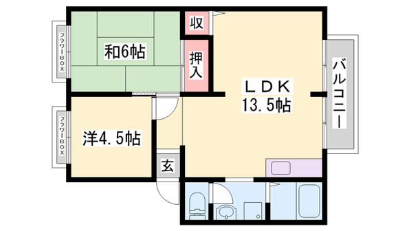 明石駅 バス15分  西建設事務所前下車：停歩8分 2階の物件間取画像